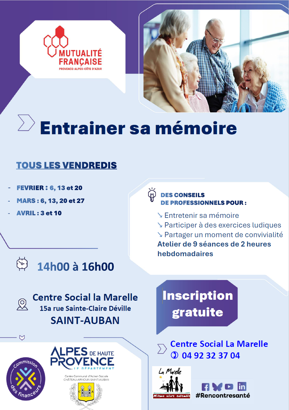 Affiche atelier entrainer sa m�moire